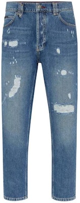 Philipp Plein 仿舊直筒藍色牛仔褲 FAAC-MDT2563-PDE004N-14NQ Order Philipp Plein 仿舊直筒藍色牛仔褲 FAAC-MDT2563-PDE004N-14NQ