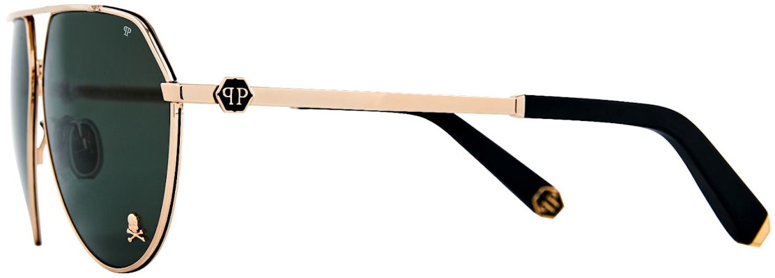 Philipp Plein 金色骷髏飛行員太陽眼鏡,義大利製造 適合駕駛與戶外活動。 SPP007M0302 Purchase Philipp Plein 金色骷髏飛行員太陽眼鏡,義大利製造 適合駕駛與戶外活動。 SPP007M0302