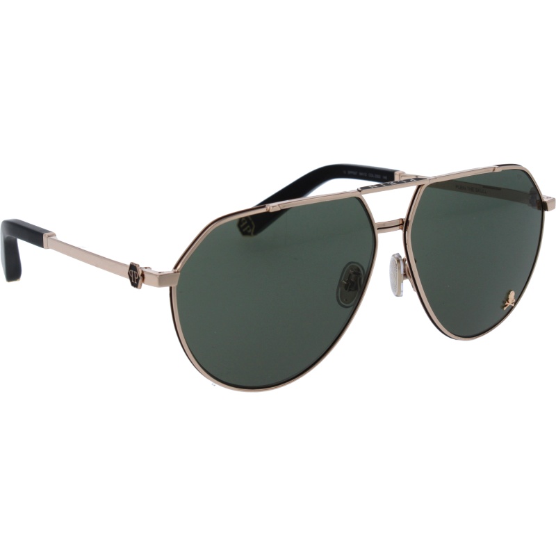 Details for Philipp Plein 金色骷髏飛行員太陽眼鏡，義大利製造 適合駕駛與戶外活動。 SPP007M0302