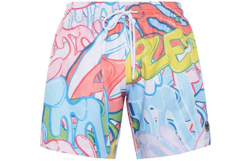Philipp Plein  Graphic Print Drawstring Shorts Multicolor PADC-MMX0089-PNY002N-21