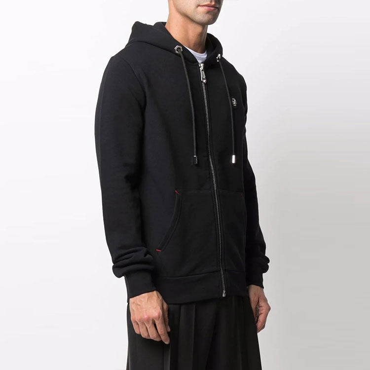 Purchase PHILIPP PLEIN 六邊形標誌拉鍊連帽外套 黑色 MJB2156PJO002N02