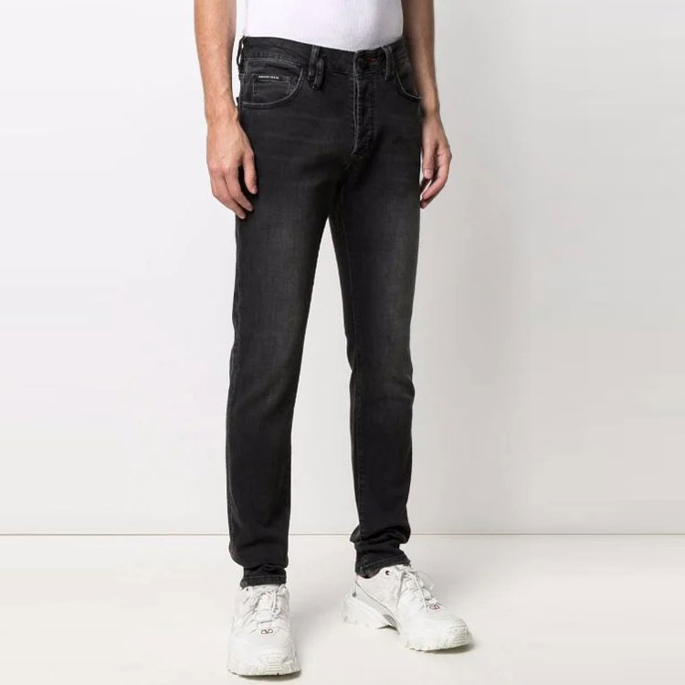 Purchase PHILIPP PLEIN 中腰修身牛仔褲附標誌貼片 FAACMDT2551-PDE004N-02