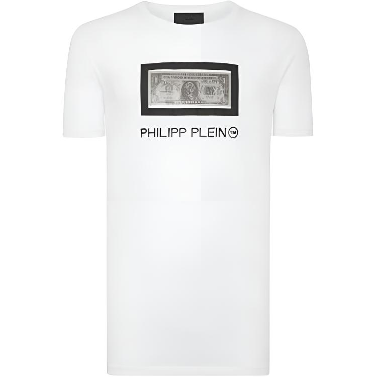 PHILIPP PLEIN  Short Sleeve T-Shirt with Logo Print. MTK3030-PJY002N-01