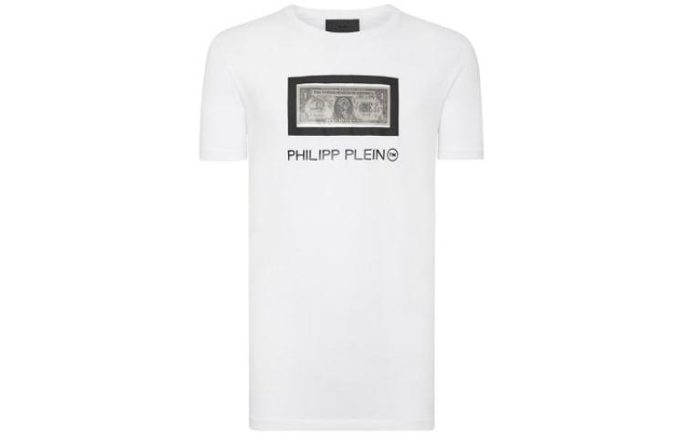 Order Camiseta Philipp Plein de Manga Corta con Estampado de Logo. MTK3030-PJY002N-01
