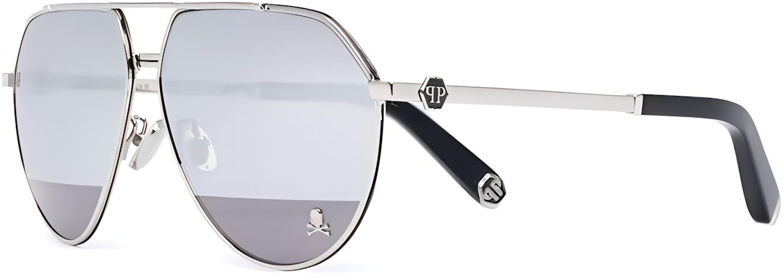 PHILIPP PLEIN 銀色飛行員墨鏡 金屬標誌醋酸框架 墨鏡 潮流款式 PABAMES0136PXV037N Buy PHILIPP PLEIN 銀色飛行員墨鏡 金屬標誌醋酸框架 墨鏡 潮流款式 PABAMES0136PXV037N