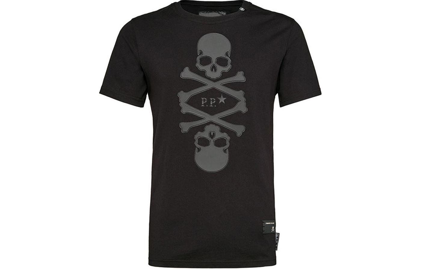 PHILIPP PLEIN  Skull Print Crewneck T-Shirt Black P18C-MTK1912-PJY002N-0202
