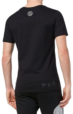 PHILIPP PLEIN 骷髏印花黑色圓領T恤 P18C-MTK1912-PJY002N-0202 Shop PHILIPP PLEIN 骷髏印花黑色圓領T恤 P18C-MTK1912-PJY002N-0202