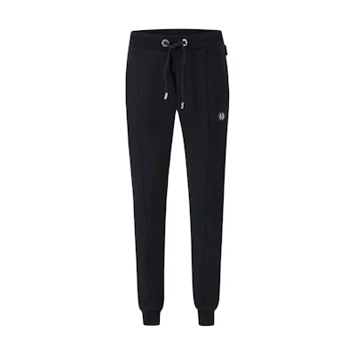 PHILIPP PLEIN Solid Logo Patch Sweatpants Black FAACMJT1869PJO002N-02