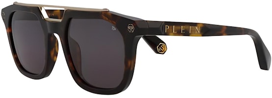 Philipp Plein Titanium Rectangular Sunglasses Tortoiseshell Frame SPP001M510722 Philipp Plein Titanium Rectangular Sunglasses Tortoiseshell Frame SPP001M510722