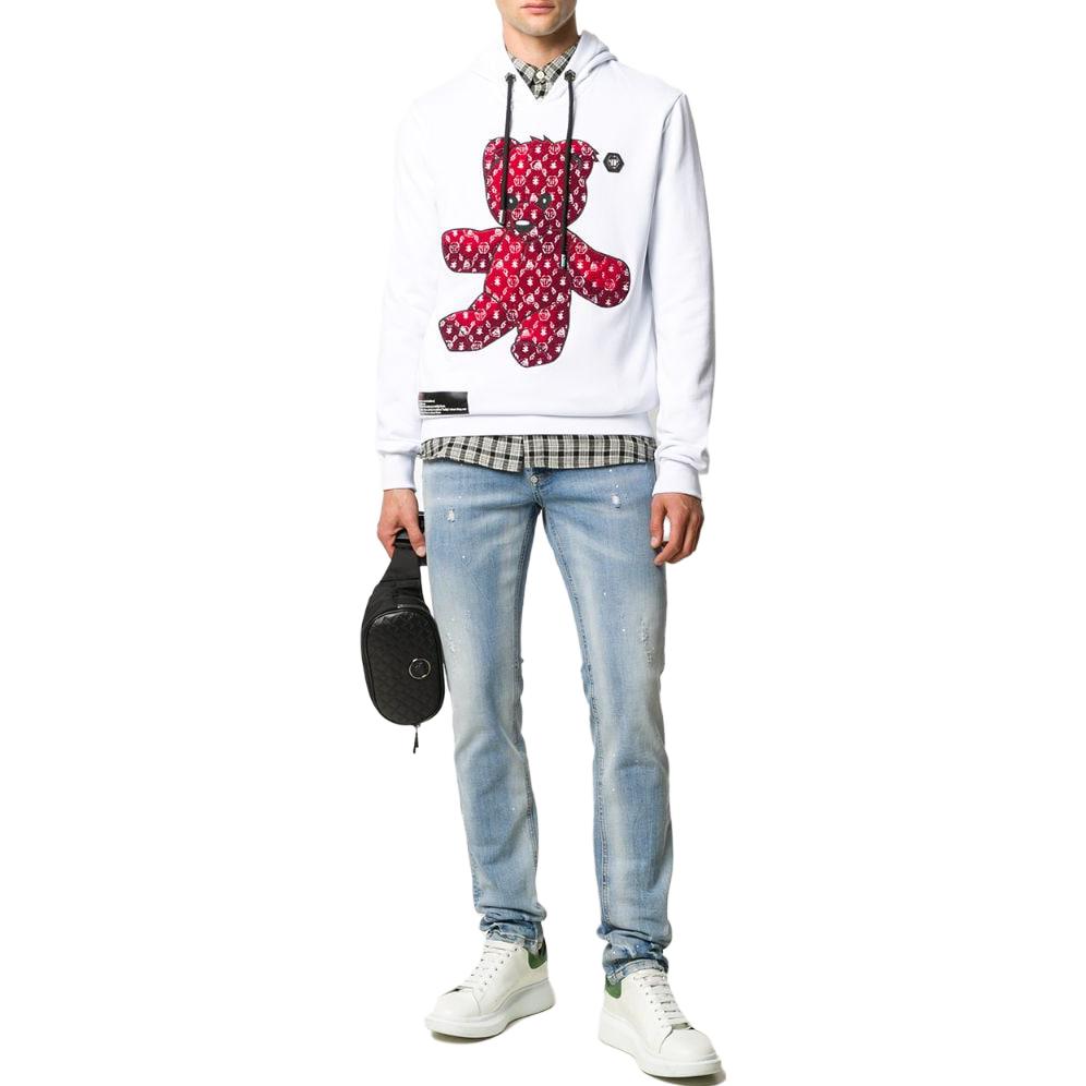 Lookbook PHILIPP PLEIN 白熊印花連帽衫休閒衛衣 F20C-MJB2068-PJO002N-05
