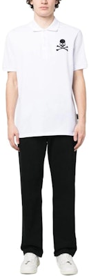 PHILIPP PLEIN 白色刺繡Logo短袖Polo衫 SADC-MTK6876-PTE003N-01 Lookbook PHILIPP PLEIN 白色刺繡Logo短袖Polo衫 SADC-MTK6876-PTE003N-01