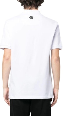 PHILIPP PLEIN 白色刺繡Logo短袖Polo衫 SADC-MTK6876-PTE003N-01 Shop PHILIPP PLEIN 白色刺繡Logo短袖Polo衫 SADC-MTK6876-PTE003N-01