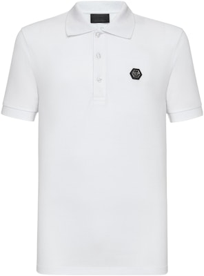 フィリッププレイン ホワイト スカルプリント スリムフィット ポロシャツ. S19C-MTK3004-PJY002N-01 Order フィリッププレイン ホワイト スカルプリント スリムフィット ポロシャツ. S19C-MTK3004-PJY002N-01