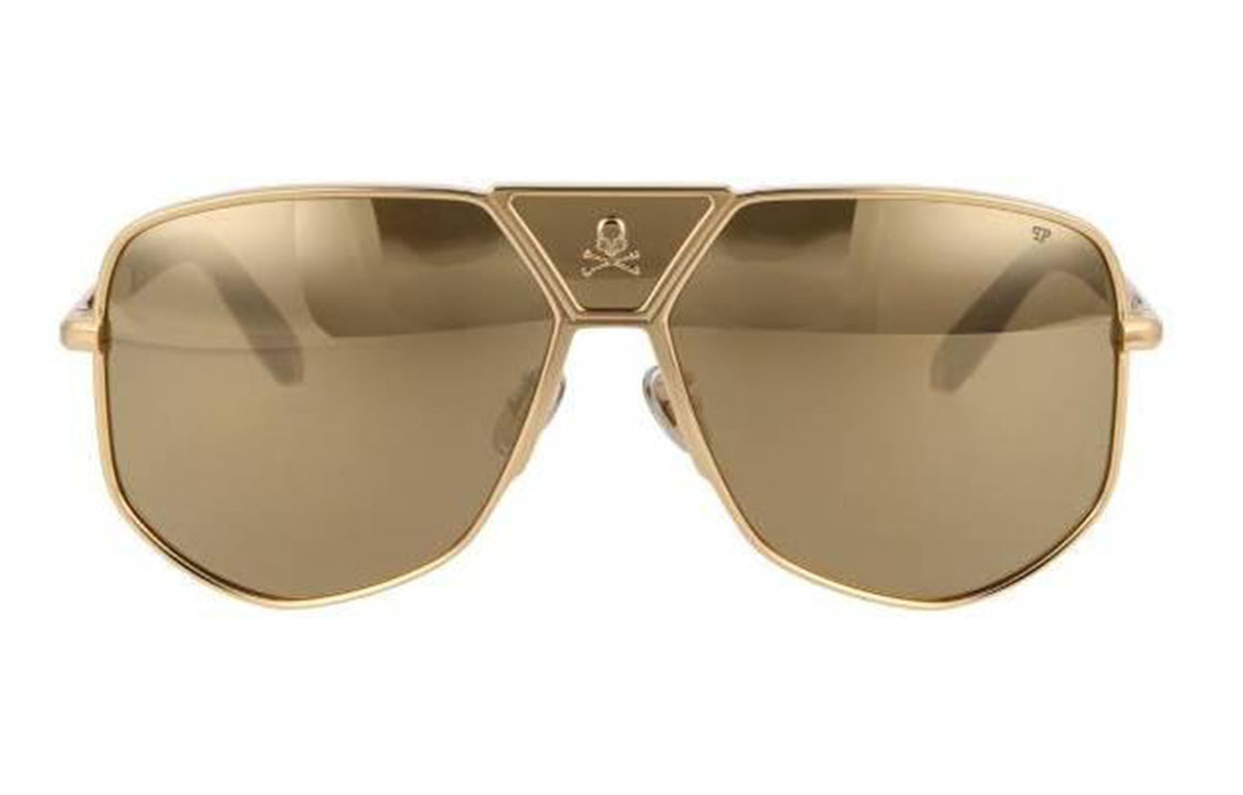 Lookbook PHILIPP PLEIN 飛行員金色金屬框太陽眼鏡. SPP009V400G