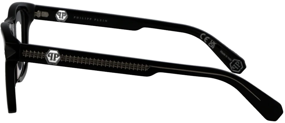 Philipp Plein 男士黑色不規則光學眼鏡附品牌標誌 VPP023V0700 Shop Philipp Plein 男士黑色不規則光學眼鏡附品牌標誌 VPP023V0700
