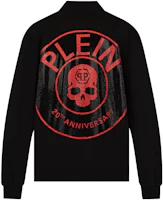 PHILIPP PLEIN Black and Red Rhinestone Skull Patch Jacket A19C-MJB1756-PTE003N-0213 PHILIPP PLEIN Black and Red Rhinestone Skull Patch Jacket A19C-MJB1756-PTE003N-0213