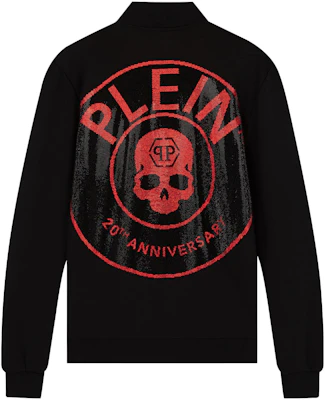 PHILIPP PLEIN Black and Red Rhinestone Skull Patch Jacket A19C-MJB1756-PTE003N-0213 Buy PHILIPP PLEIN Black and Red Rhinestone Skull Patch Jacket A19C-MJB1756-PTE003N-0213
