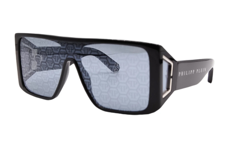 PHILIPP PLEIN Black Aviator Style Sunglasses Unisex Fashion Minimalist Design SPP014W700L