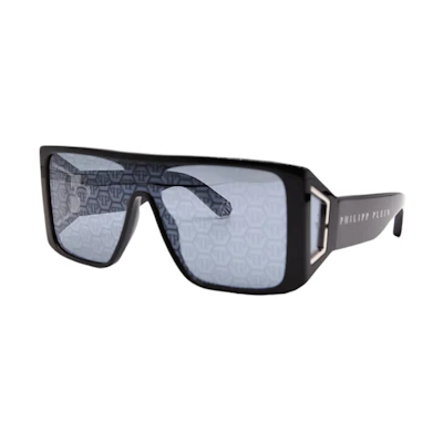 PHILIPP PLEIN Black Aviator Style Sunglasses Unisex Fashion Minimalist Design SPP014W700L