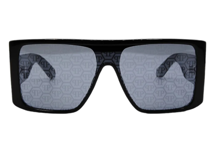 Lookbook PHILIPP PLEIN 黑色飞行员款太阳镜 男女通用 时尚极简设计 SPP014W700L