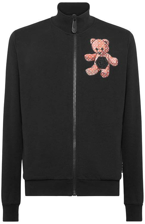 philipp-plein-black-bear-print-zip-up-jacket-uabc-mjb-2069-pjo-002-n