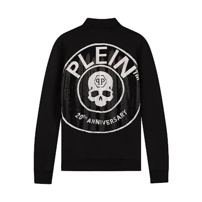PHILIPP PLEIN Black Crystal Skull Embellished Jacket A19C-MJB1756-PTE003N-0260