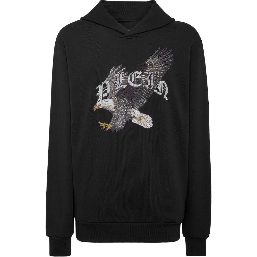 PHILIPP PLEIN Black Eagle Logo Graphic Hoodie AADC-MJB3523-PJY002N-02
