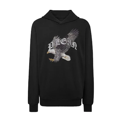 PHILIPP PLEIN Black Eagle Logo Graphic Hoodie AADC-MJB3523-PJY002N-02