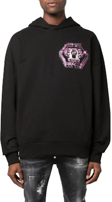 菲利普普莱因黑色印花连帽长袖卫衣 AABC-MJB2846-PJO002N-02 Lookbook 菲利普普莱因黑色印花连帽长袖卫衣 AABC-MJB2846-PJO002N-02