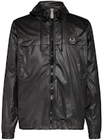 PHILIPP PLEIN Black Hoodie Jacket with Logo Print and Zipper MRB1424-PTE003N-02 PHILIPP PLEIN Black Hoodie Jacket with Logo Print and Zipper MRB1424-PTE003N-02