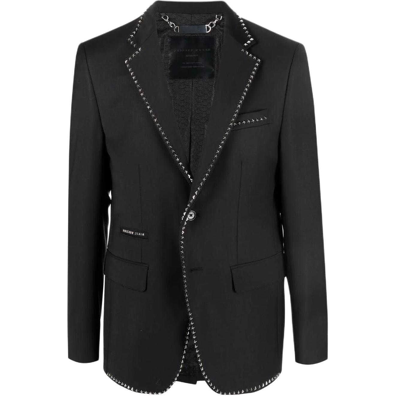 PHILIPP PLEIN Black Long Sleeve Jacket with Color Accents SABC-MRF1482-PTE003N-02
