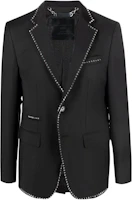 PHILIPP PLEIN Black Long Sleeve Jacket with Color Accents SABC-MRF1482-PTE003N-02 PHILIPP PLEIN Black Long Sleeve Jacket with Color Accents SABC-MRF1482-PTE003N-02