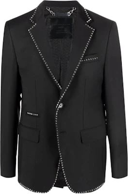 PHILIPP PLEIN Black Long Sleeve Jacket with Color Accents SABC-MRF1482-PTE003N-02 Buy PHILIPP PLEIN Black Long Sleeve Jacket with Color Accents SABC-MRF1482-PTE003N-02