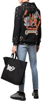 Shop PHILIPP PLEIN 黑色潑漆印花連帽上衣 SABC-MJB2630-PJO002N-02
