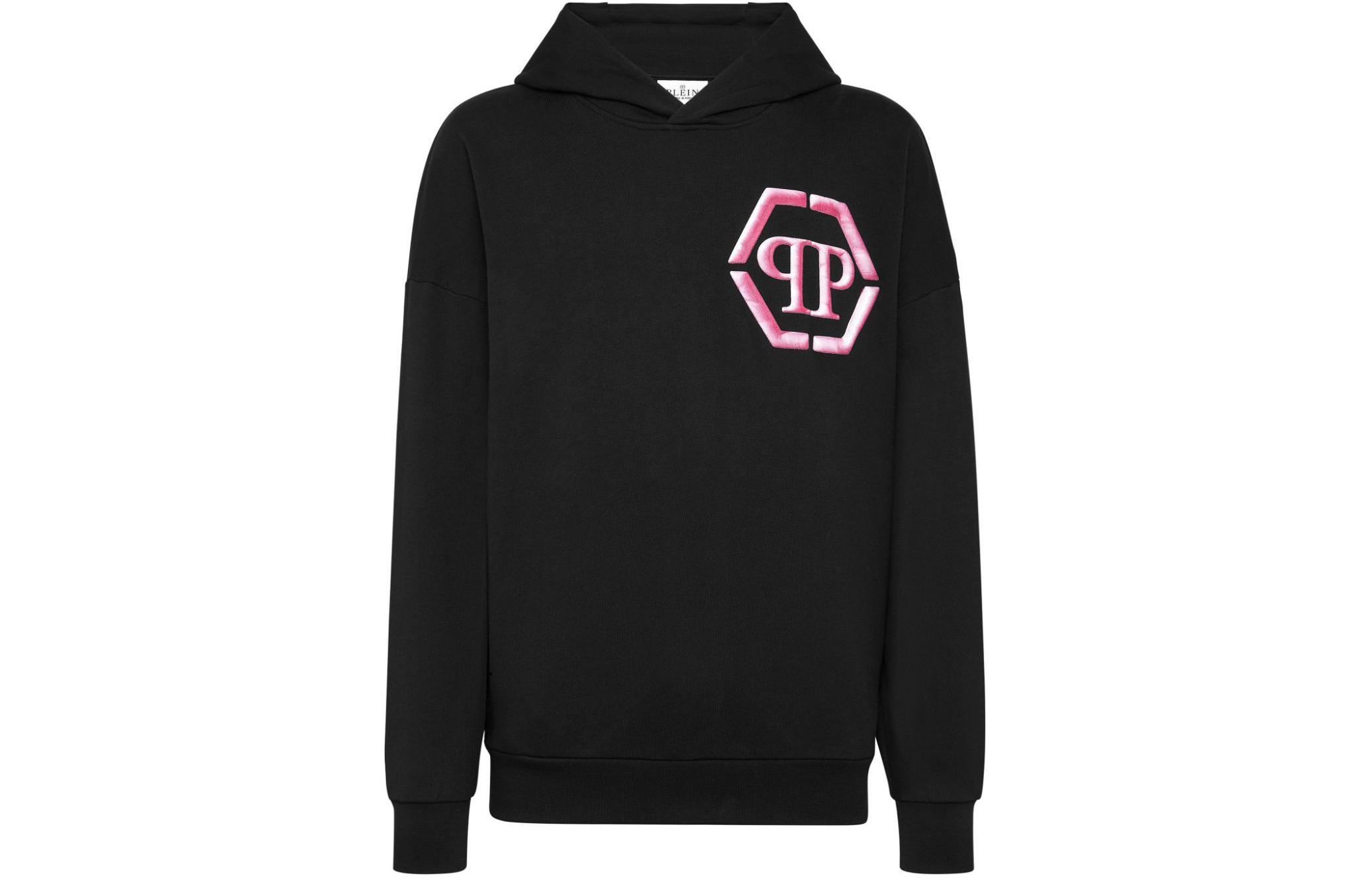 PHILIPP PLEIN Black Printed Hooded Long-Sleeve Sweatshirt SADC-MJB3192-PJO002N-02
