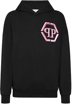 PHILIPP PLEIN Black Printed Hooded Long-Sleeve Sweatshirt SADC-MJB3192-PJO002N-02 Buy PHILIPP PLEIN Black Printed Hooded Long-Sleeve Sweatshirt SADC-MJB3192-PJO002N-02