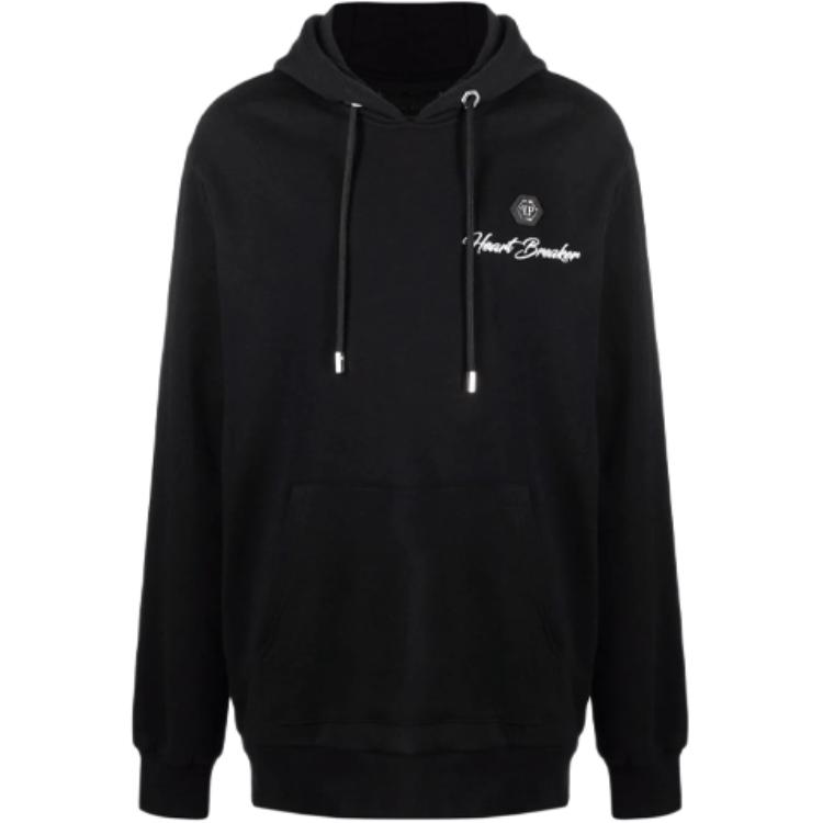 PHILIPP PLEIN Black Printed Pullover Hoodie FAACMJB2508PJO002N-02