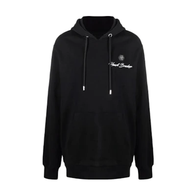 PHILIPP PLEIN Black Printed Pullover Hoodie FAACMJB2508PJO002N-02