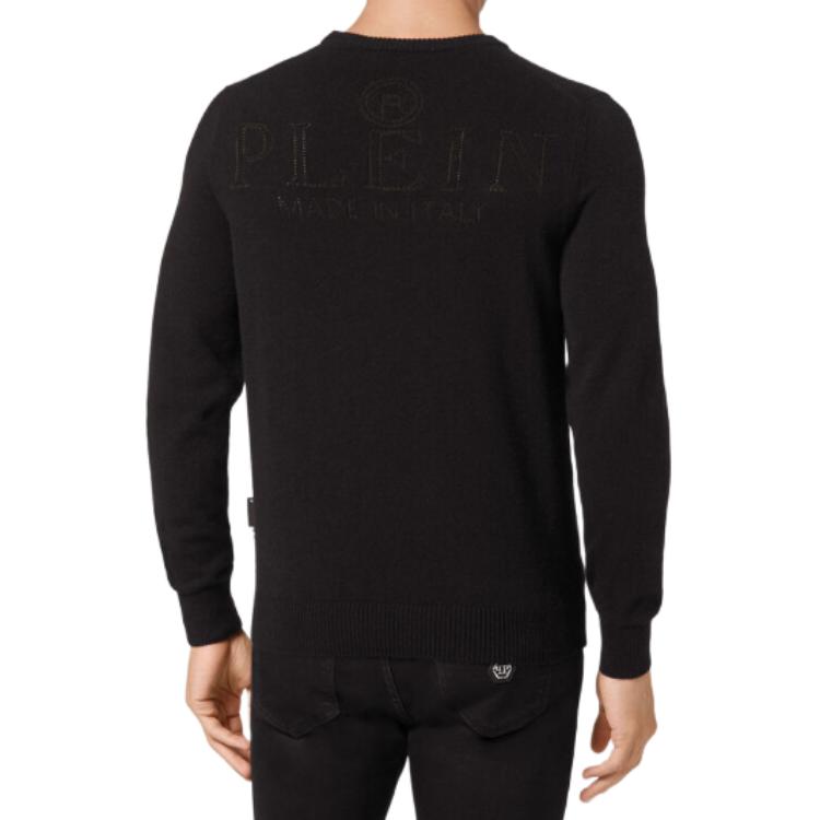 Purchase 菲利普普莱因 黑色骷髅印花圆领长袖卫衣 SABC-MKO1093-PKN002N-02