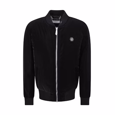 PHILIPP PLEIN Black Slim-Fit Bomber Jacket FACC-MRB2309-PNY002N-02