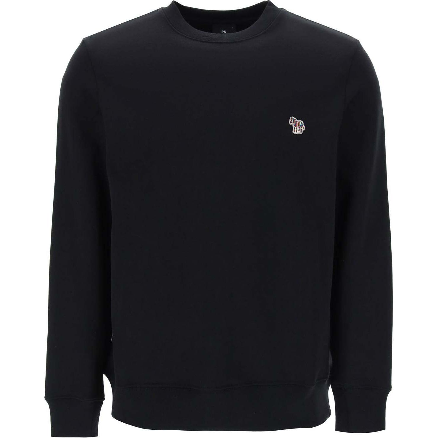 PHILIPP PLEIN Black Solid Logo Crewneck Long-Sleeve Sweatshirt PACC-MJO0888-PJY002N-02