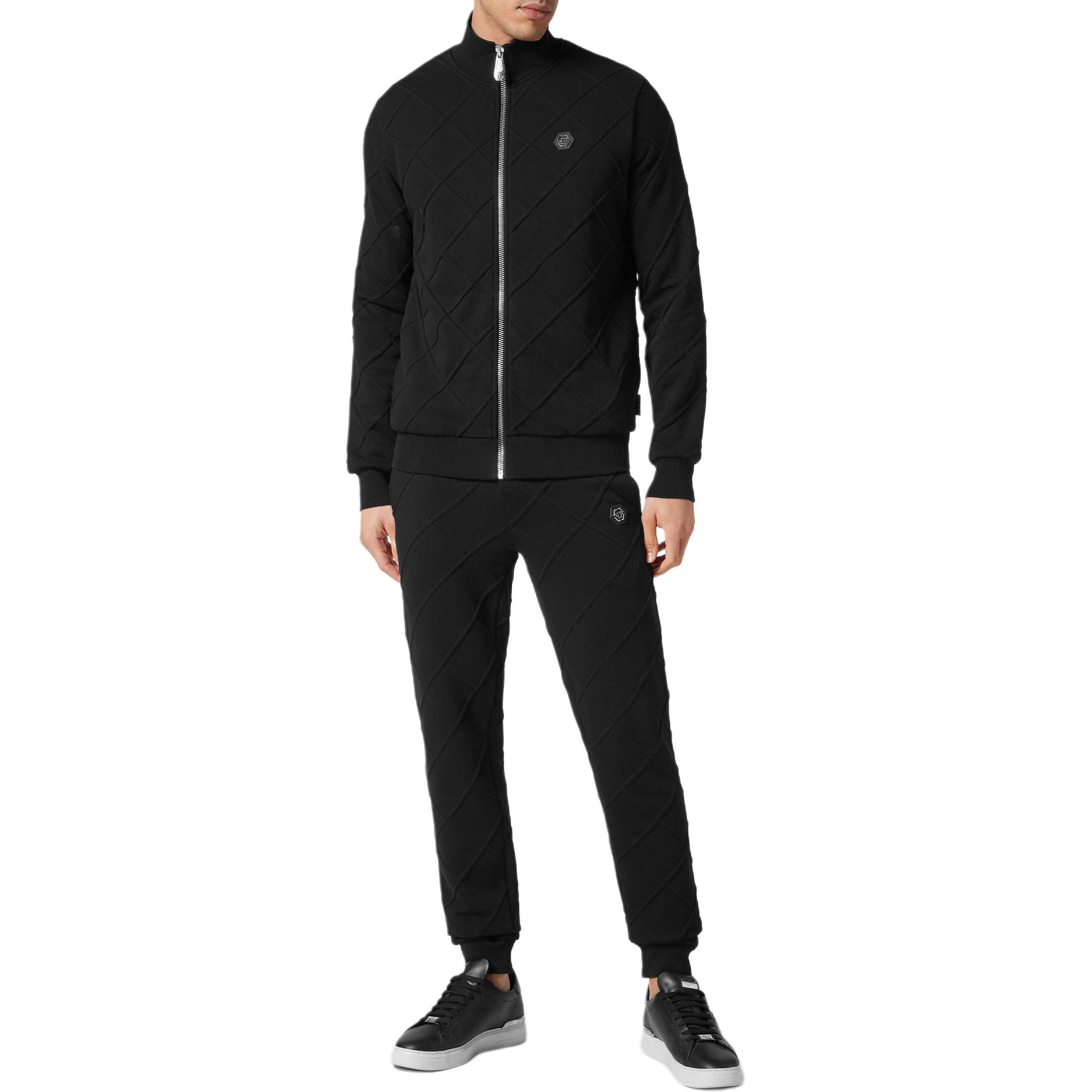 Lookbook PHILIPP PLEIN 黑色高领拉链夹克带口袋 SADC-MJB3293-PJO002N-02