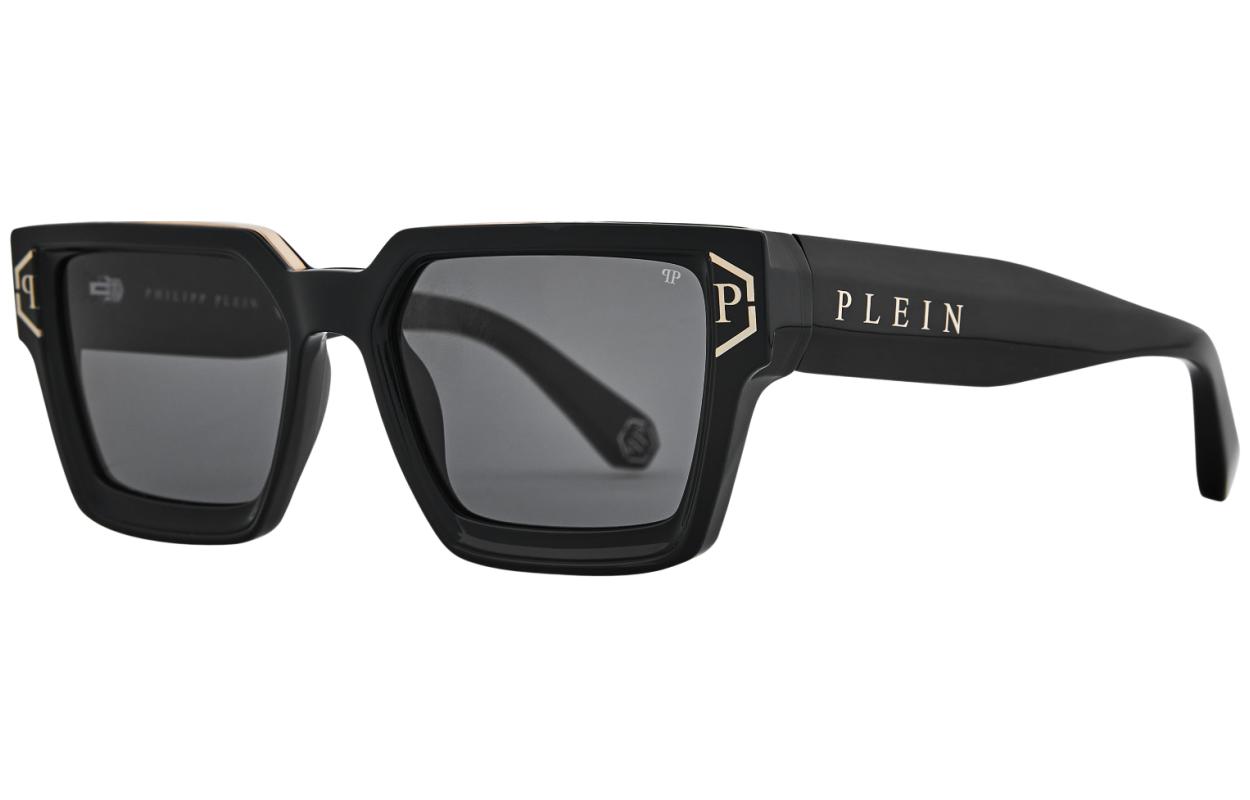 Order PHILIPP PLEIN 黑色方形太陽眼鏡 男女時尚必備配件。 SPP005M570700