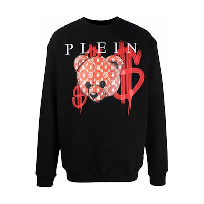 PHILIPP PLEIN Black Sweatshirt with Logo & Cartoon Print FAAC-MJO0772-PJO002N-02