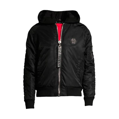 PHILIPP PLEIN Black Zip-Up Hoodie Jacket A19C-MRB1345-PTE003N-02
