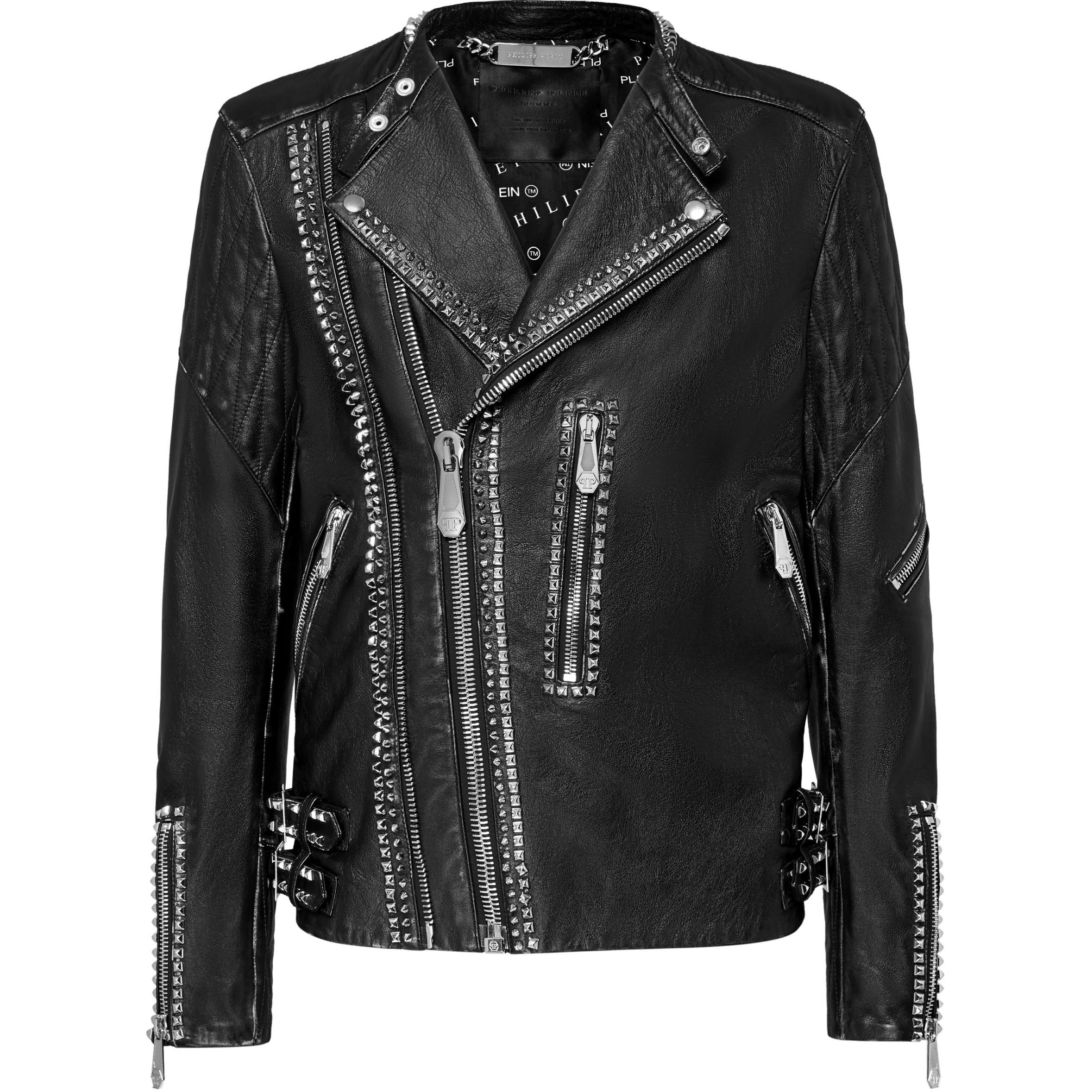 PHILIPP PLEIN Black Zip-Up Long-Sleeve Jacket PAAC-MLB1202-PLE046C-02