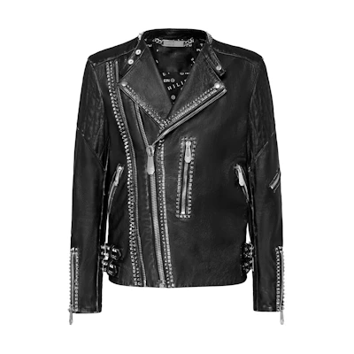 PHILIPP PLEIN Black Zip-Up Long-Sleeve Jacket PAAC-MLB1202-PLE046C-02