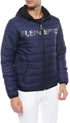 PHILIPP PLEIN 藍色棉質字母印花拉鍊連帽外套 MRB0700-SNY001N-24 Buy PHILIPP PLEIN 藍色棉質字母印花拉鍊連帽外套 MRB0700-SNY001N-24