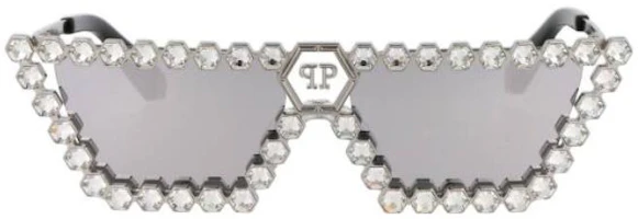 Lookbook PHILIPP PLEIN 蝴蝶造型金屬銀色太陽眼鏡 SPP030S579X