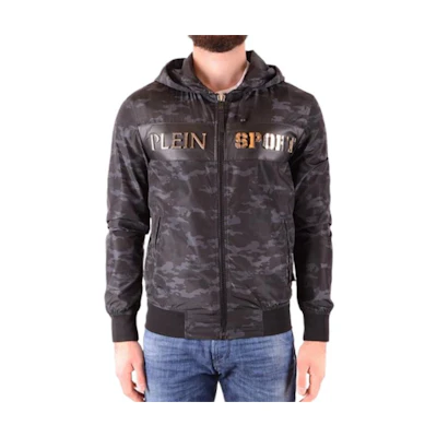 PHILIPP PLEIN Camouflage Zip-Up Hoodie Jacket - Dark Brown P17CMRB0161SNY001NCM99